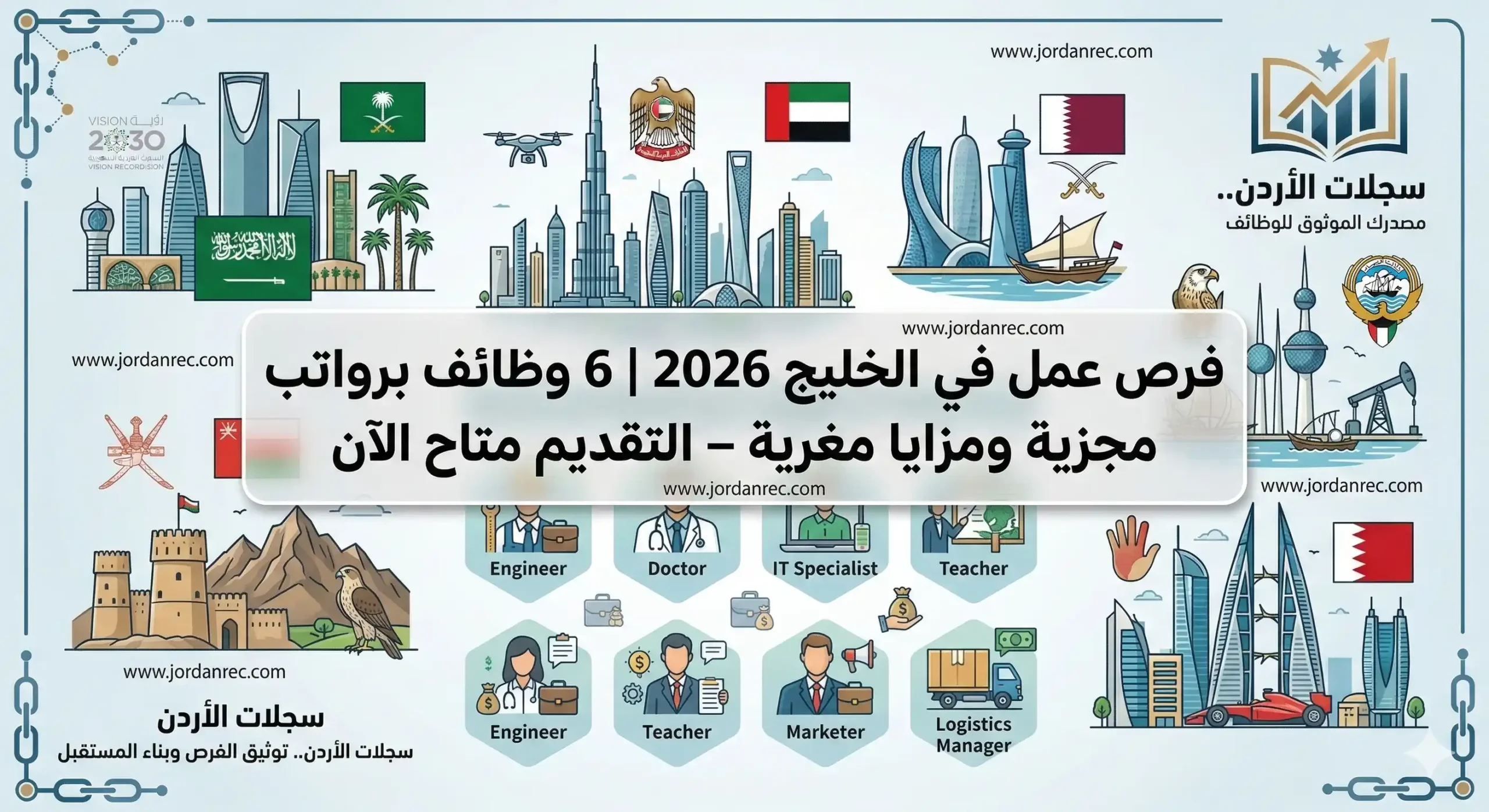 عاجل: 6 وظائف شاغرة في دول الخليج 2026 برواتب مجزية ومزايا استثنائية (التقديم متاح الآن)