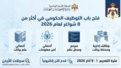 فتح باب التوظيف الحكومي في في أكثر من 8 شواغر لعام 2026 (عقود عمل)