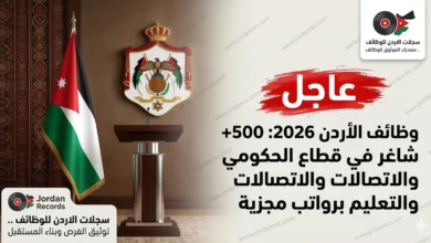 وظائف الأردن 2026: 500+ شاغر في قطاع الحكومي والاتصالات والتعليم برواتب مجزية