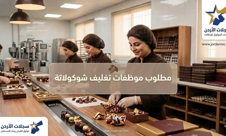مطلوب موظفات تغليف شوكولاتة