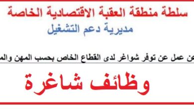 وظائف القطاع الخاص في العقبة الاقتصادية الخاصة 2026